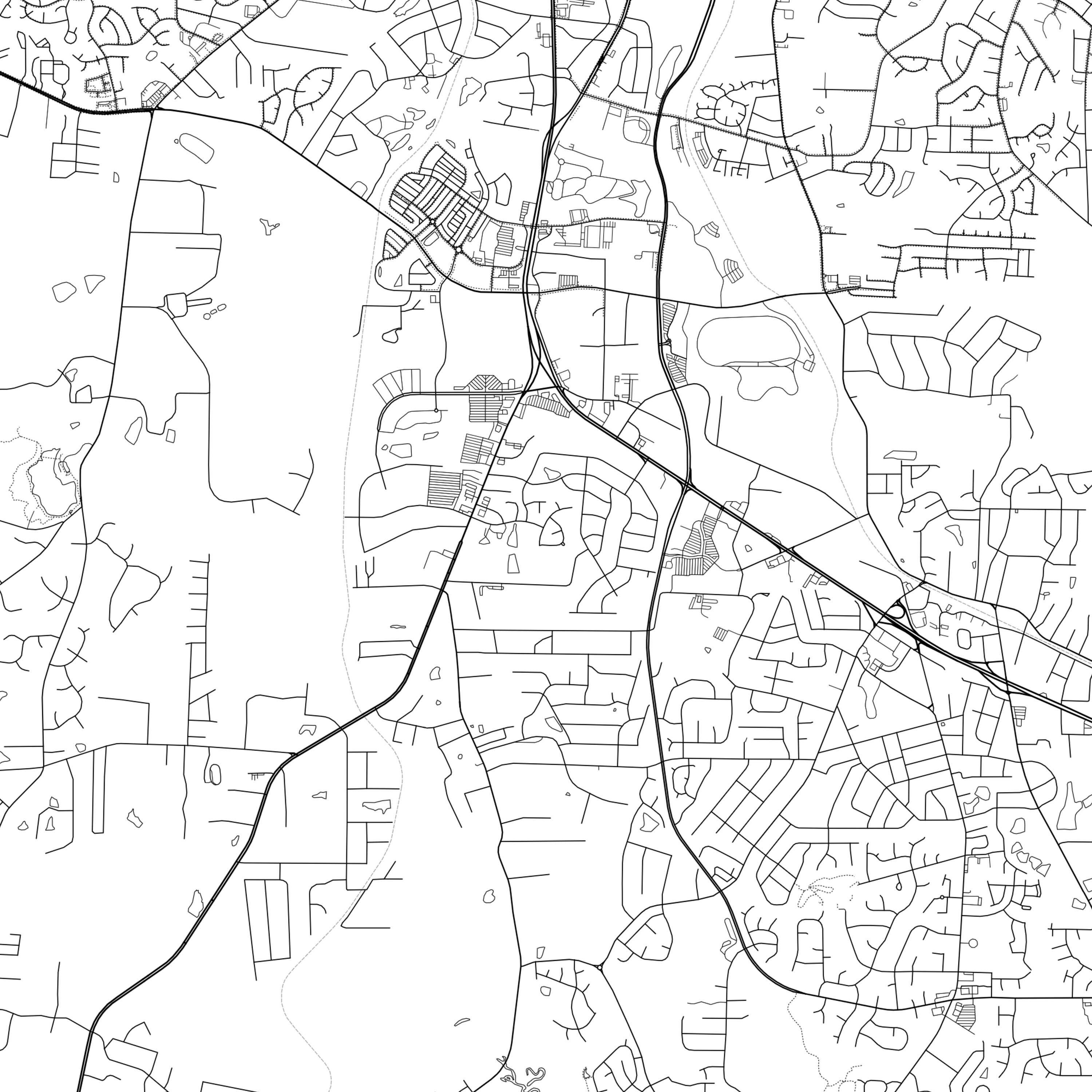 Garner Map Print Garner Map Poster Wall Art Nc City Map Etsy