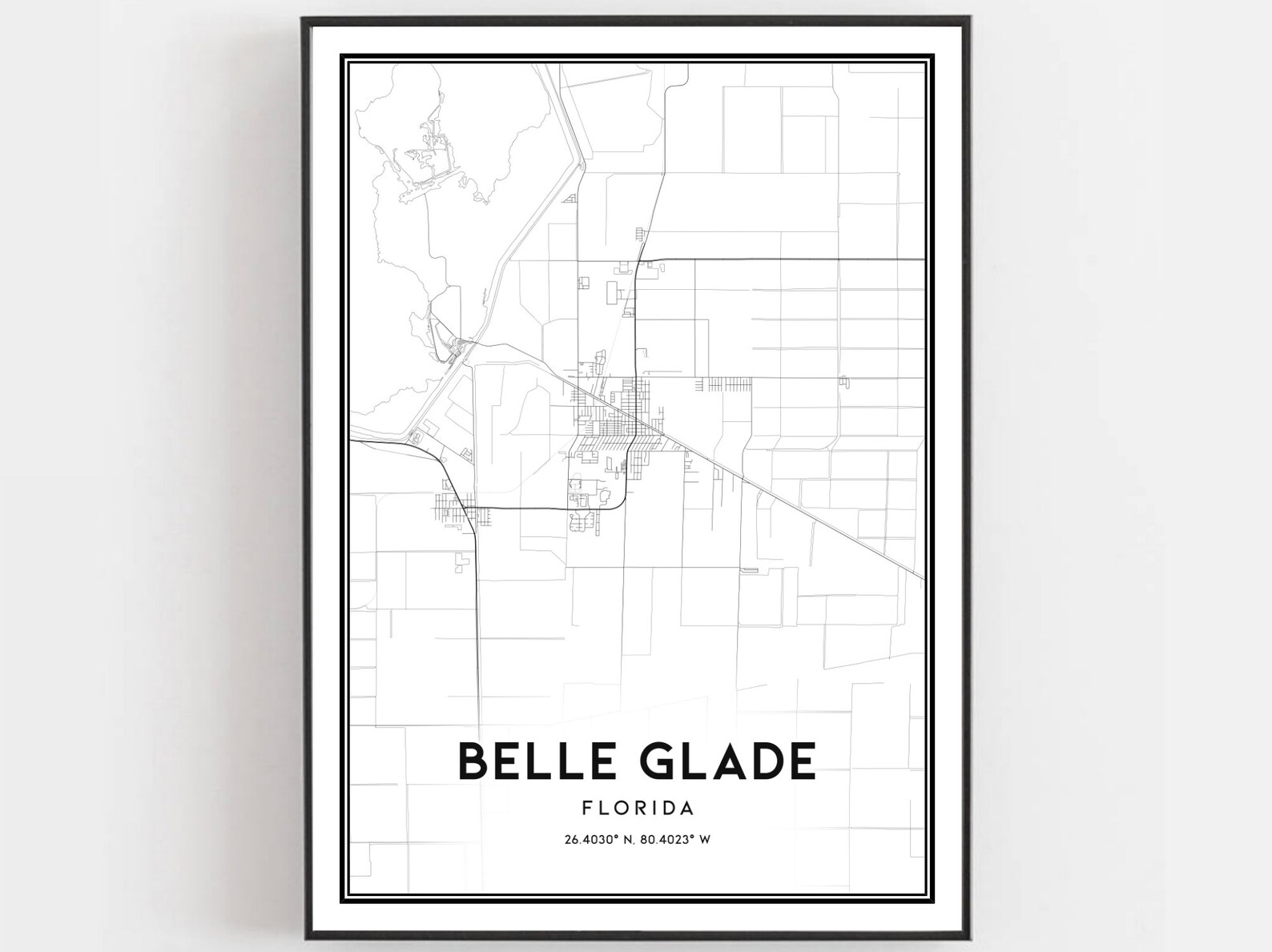 Belle Glade Map Print Belle Glade - Il 1588xN.1902774317 Rre1