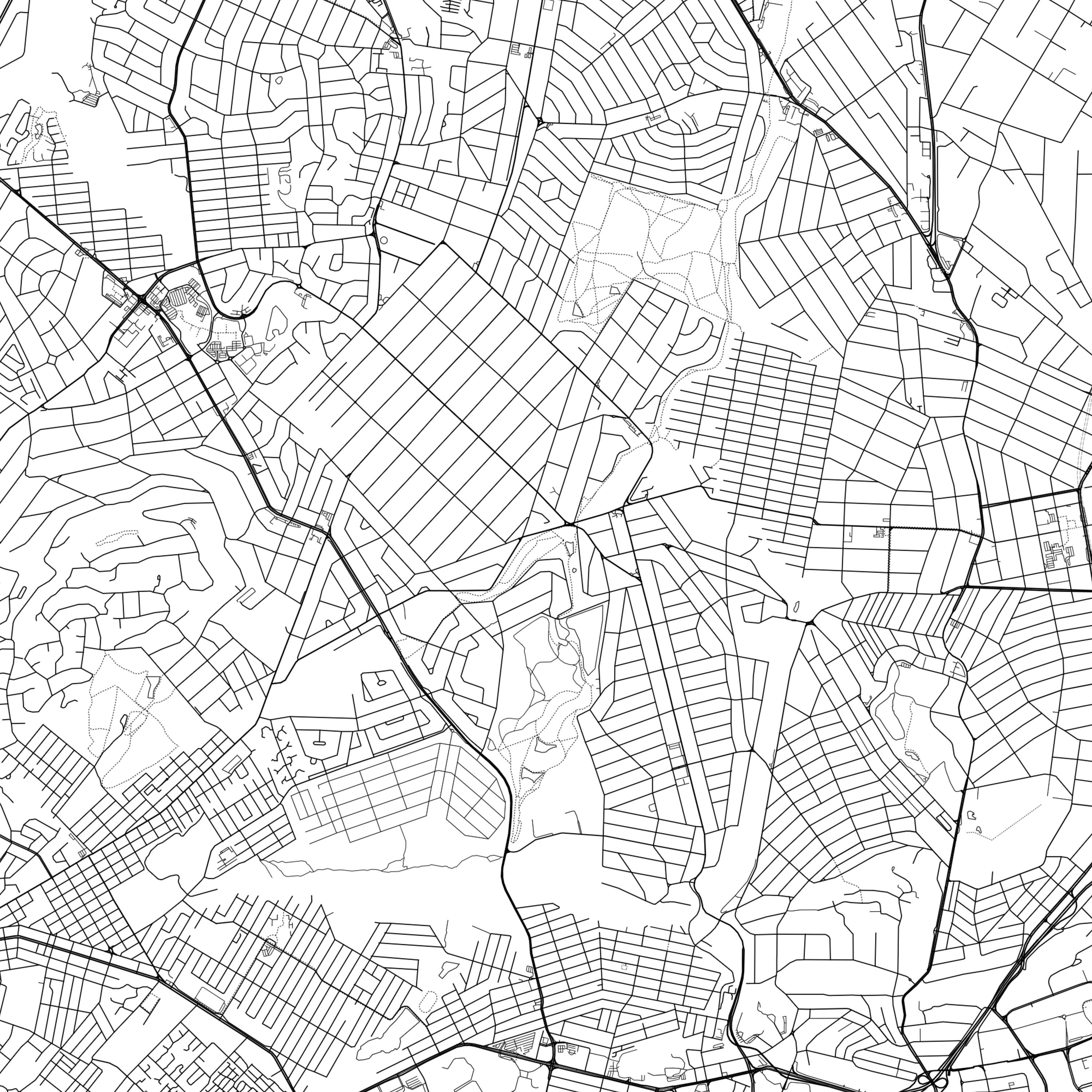 Johannesburg Map Print Johannesburg Map Poster Wall Art Etsy