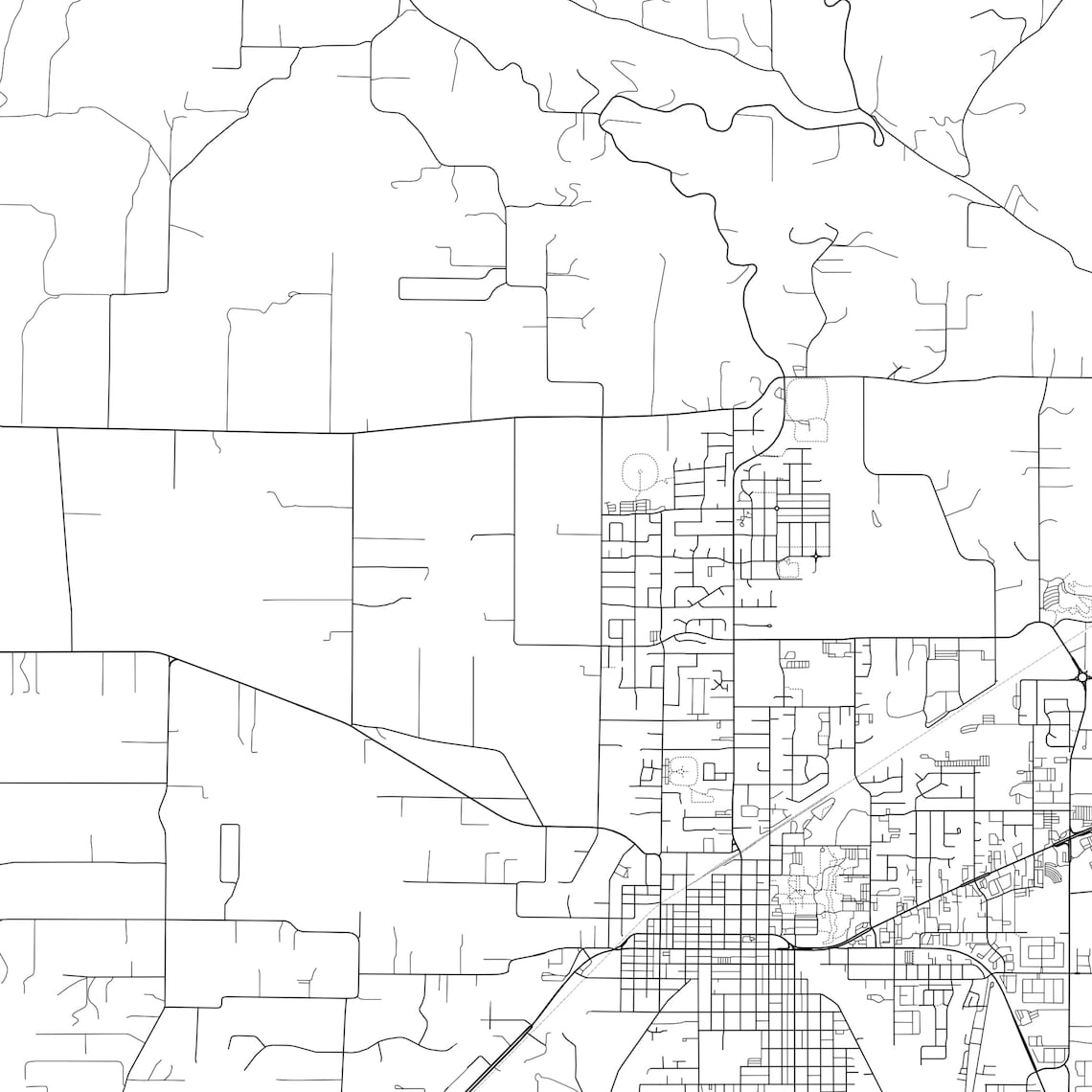 Newberg Map Print Newberg Map Poster Wall Art or City Map  Etsy