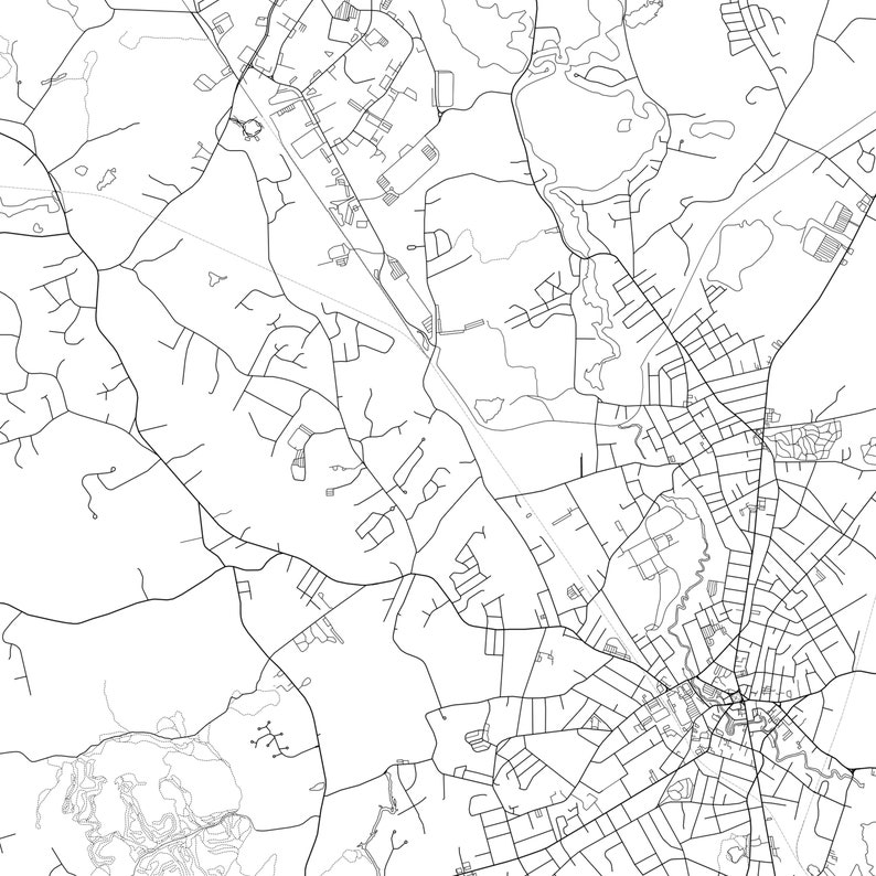 Taunton Map Print Taunton Map Poster Wall Art Ma City Map Etsy