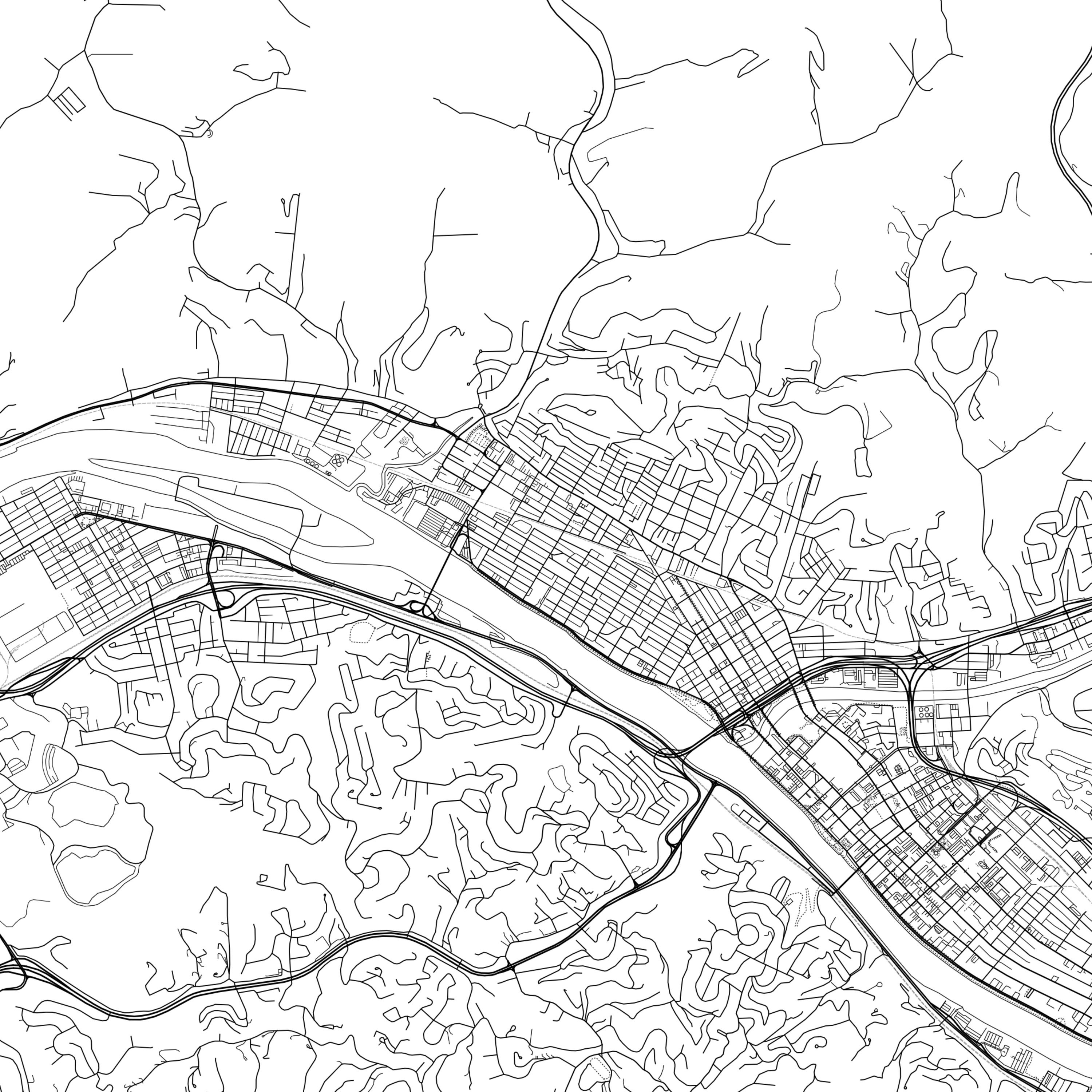 Charleston Map Print Charleston Map Poster Wall Art Va City Etsy