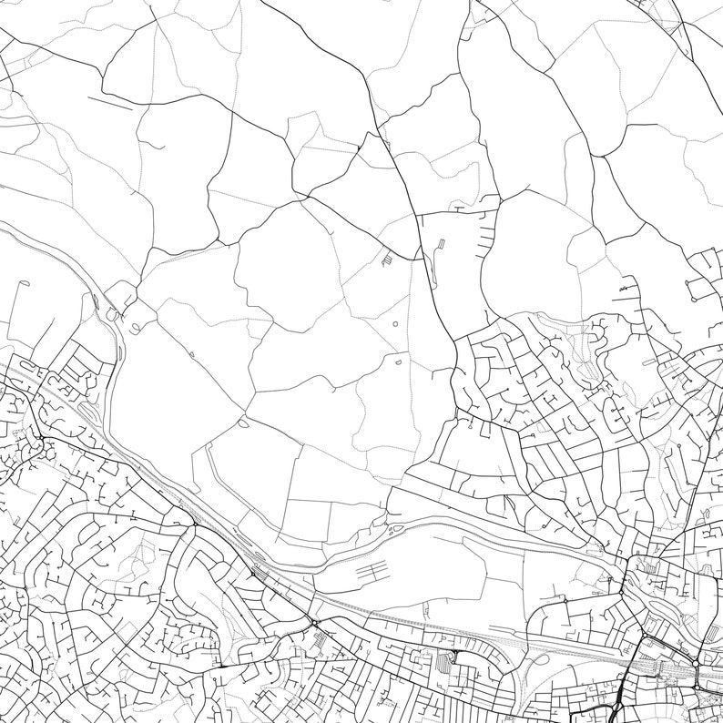Reading Rivers Map Reading Map Print, Reading Map Poster Wall Art, Reading City Map ...