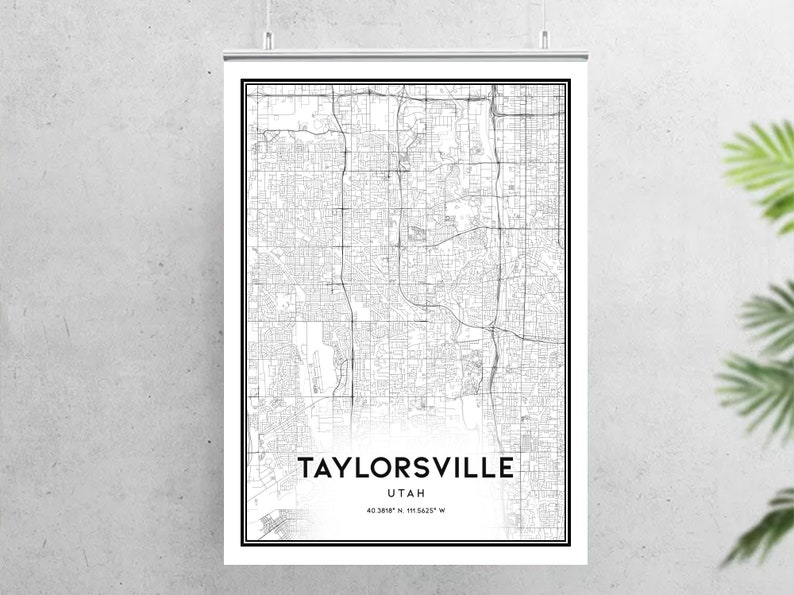 Taylorsville Map Print Taylorsville Map Poster Wall Art Ut - Etsy