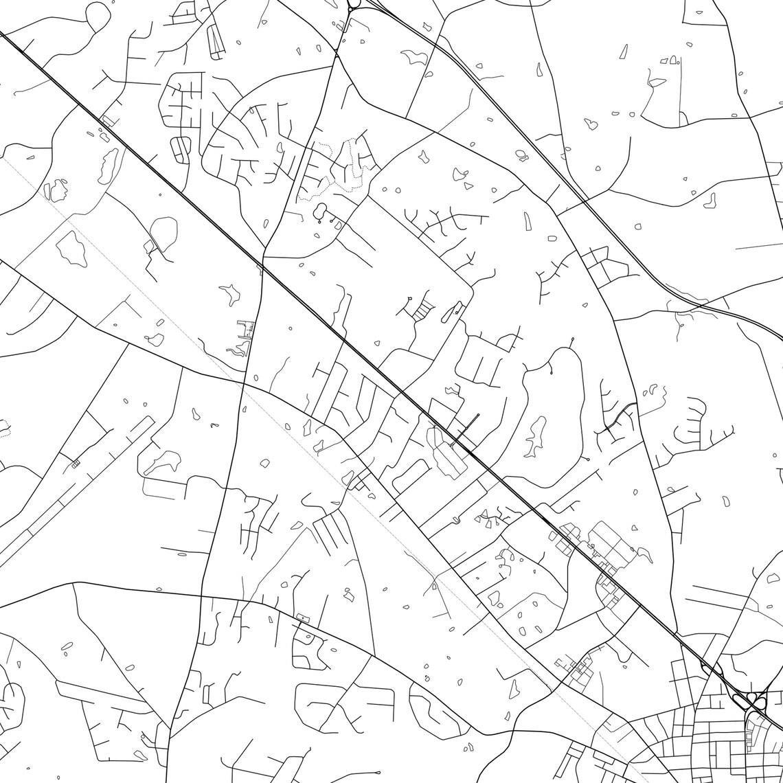 Monroe Map Print Monroe Map Poster Wall Art Nc City Map Etsy