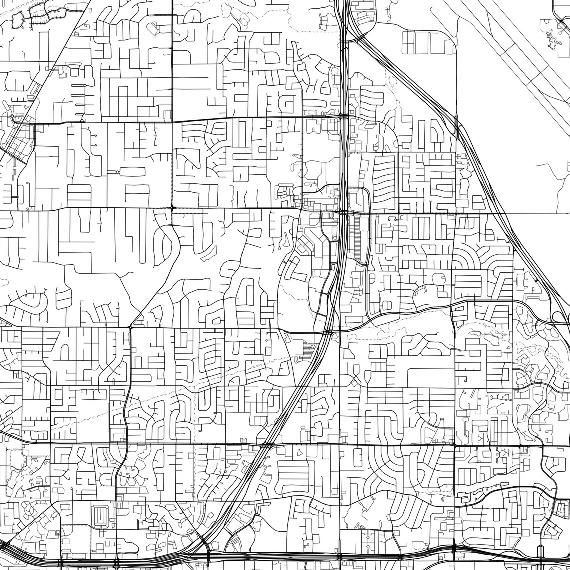 Euless Map Print Euless Map Poster Wall Art Tx City Map Etsy