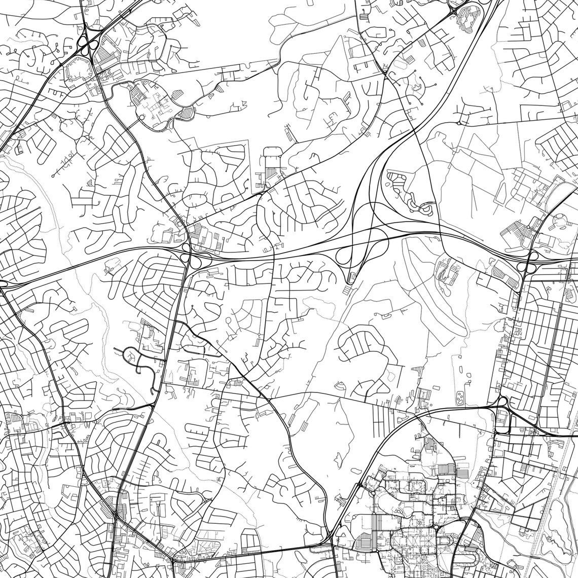 College Park Map Print College Park Map Poster Wall Art Md Etsy