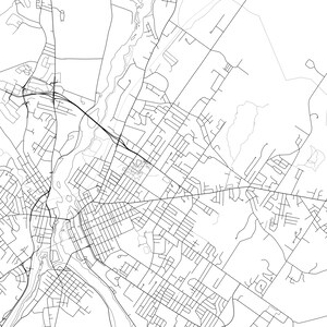 Lewiston Map Print, Lewiston Map Poster Wall Art, Me City Map, Maine