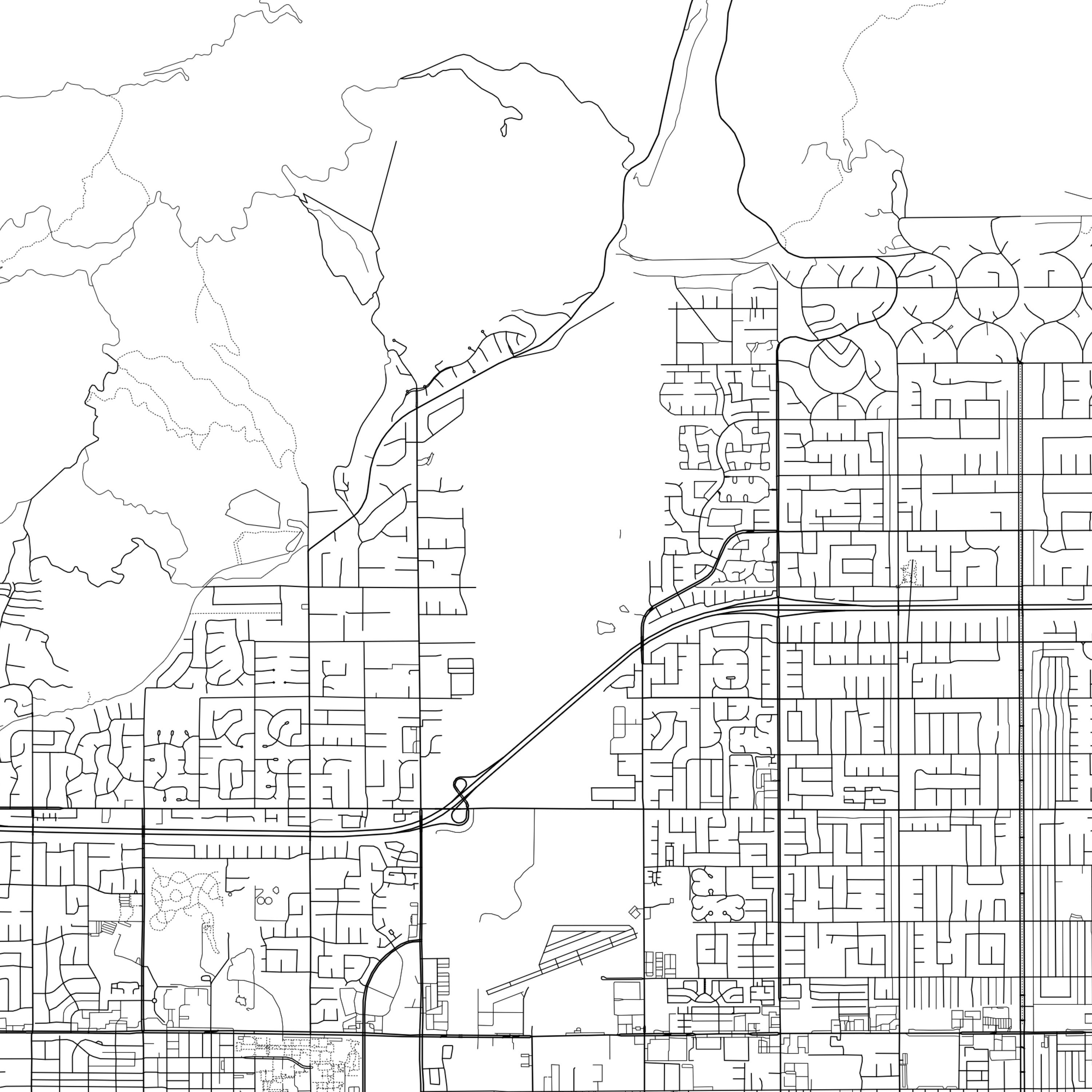 Upland Map Print Upland Map Poster Wall Art Ca City Map Etsy