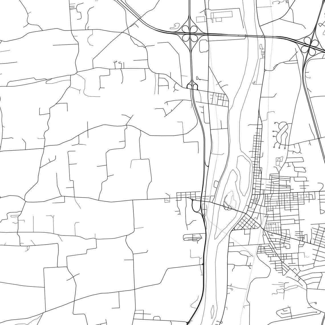 Milton Map Print Milton Map Poster Wall Art Pa City Map Etsy