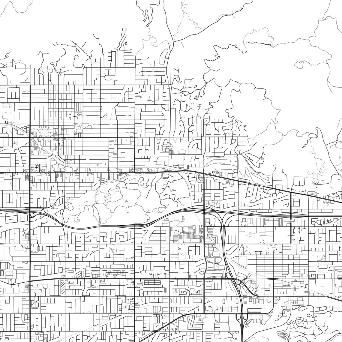 San Dimas Map Print San Dimas Map Poster Wall Art Ca City  Etsy