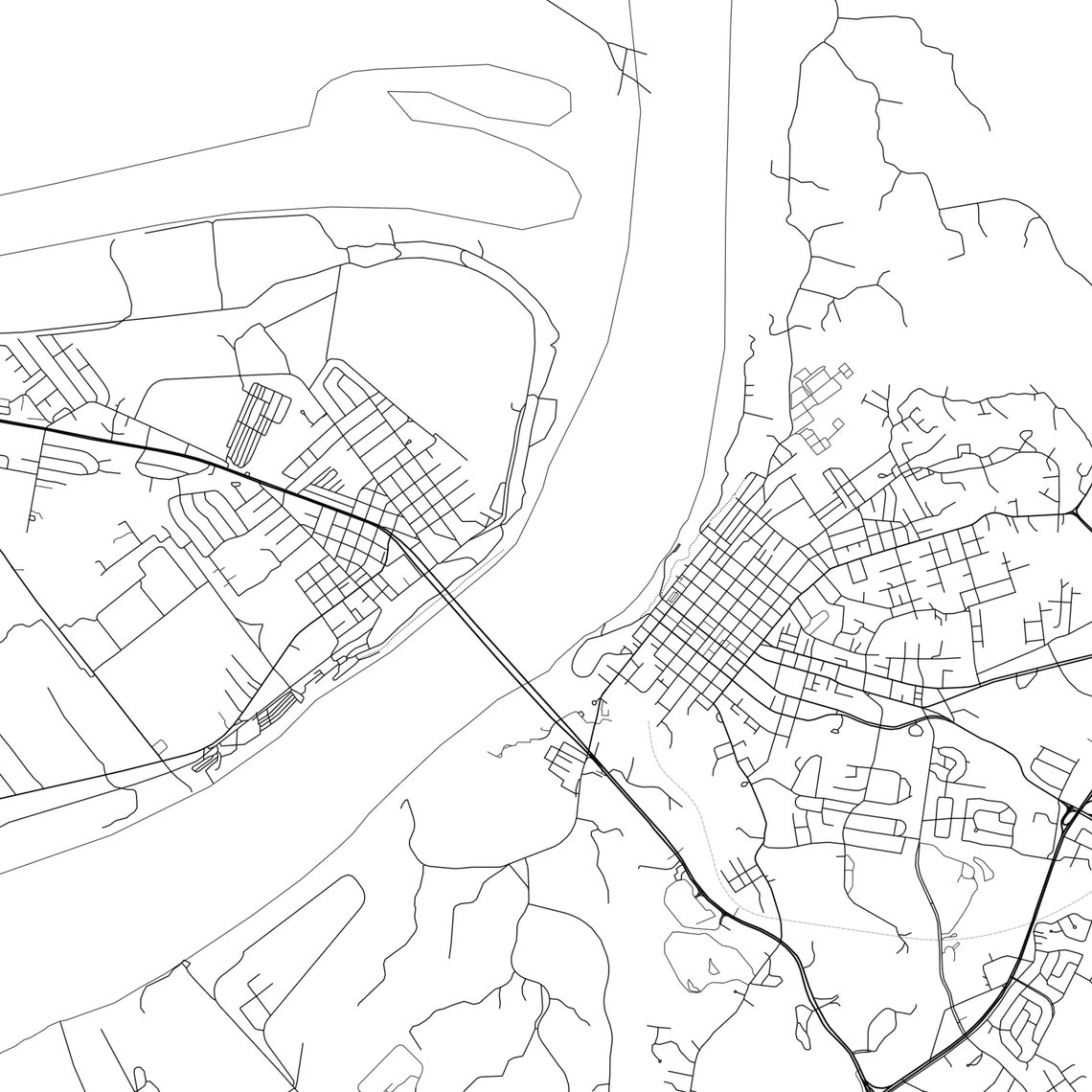 Natchez Map Print Natchez Map Poster Wall Art Ms City Map Etsy