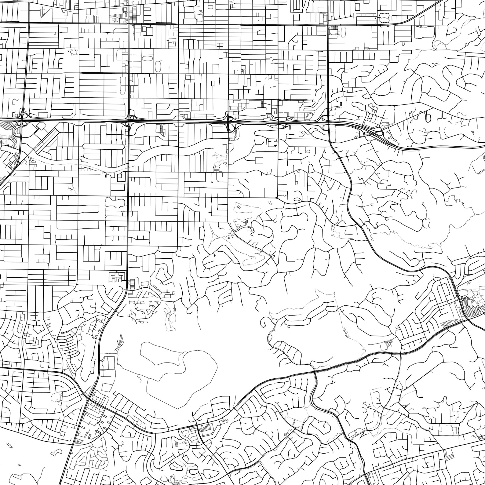 Walnut Map Print Walnut Map Poster Wall Art Ca City Map Etsy