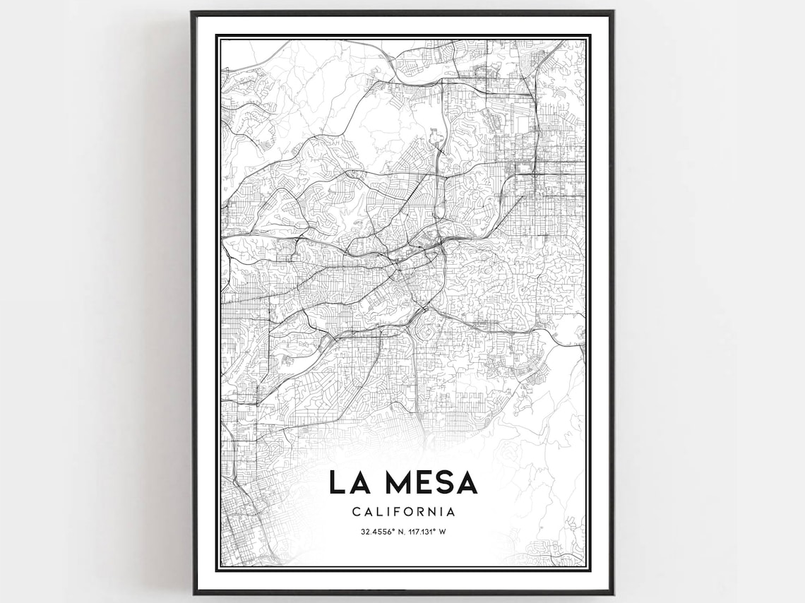La Mesa Map Print La Mesa Map Poster - Il 1140xN.1901547967 3ffe