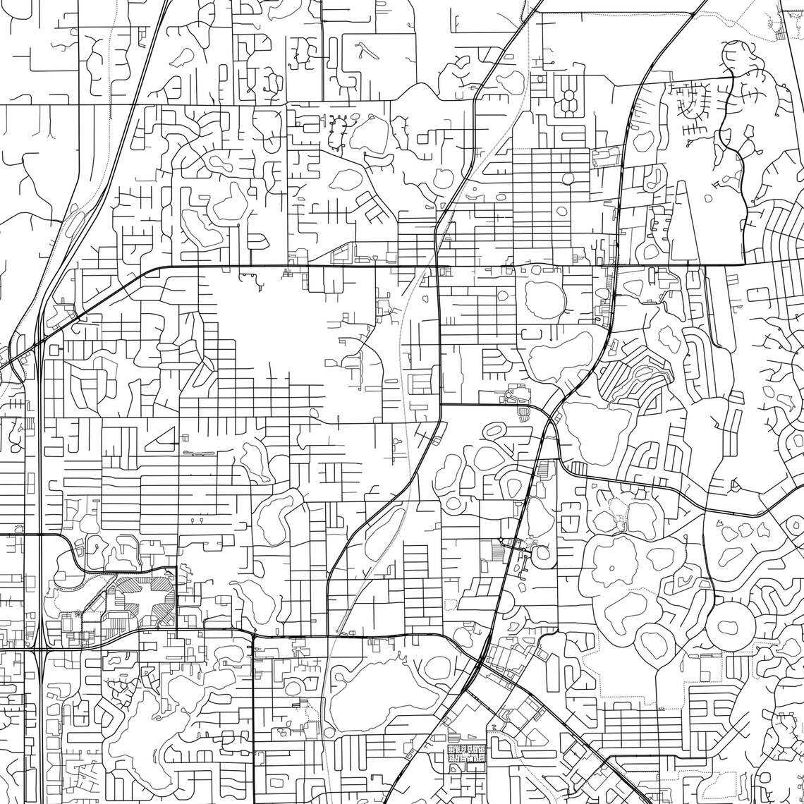 Casselberry Map Print Casselberry Map Poster Wall Art Fl Etsy