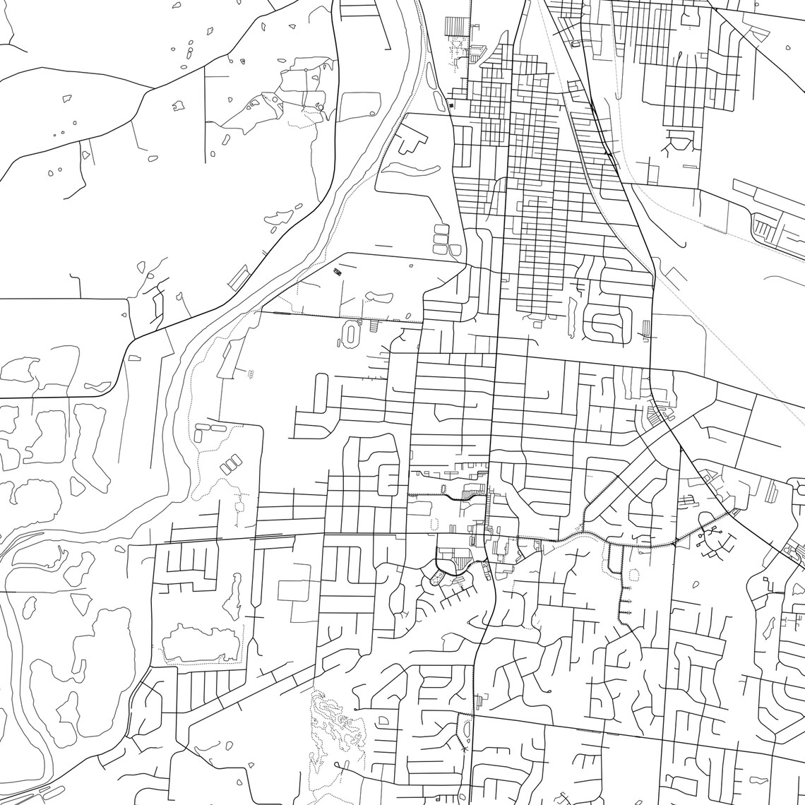Fairfield Map Print, Fairfield Map Poster Wall Art, Oh City Map, Ohio ...