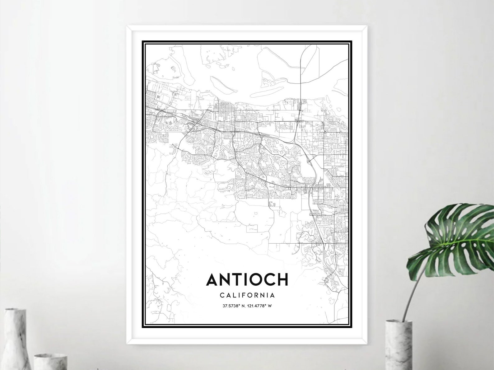 Antioch Map Print Antioch Map Poster Wall Art Ca City Map Etsy