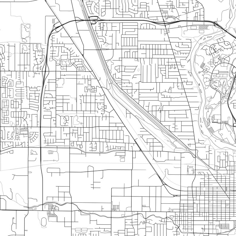 Eugene Map Print Eugene Map Poster Wall Art or City Map - Etsy