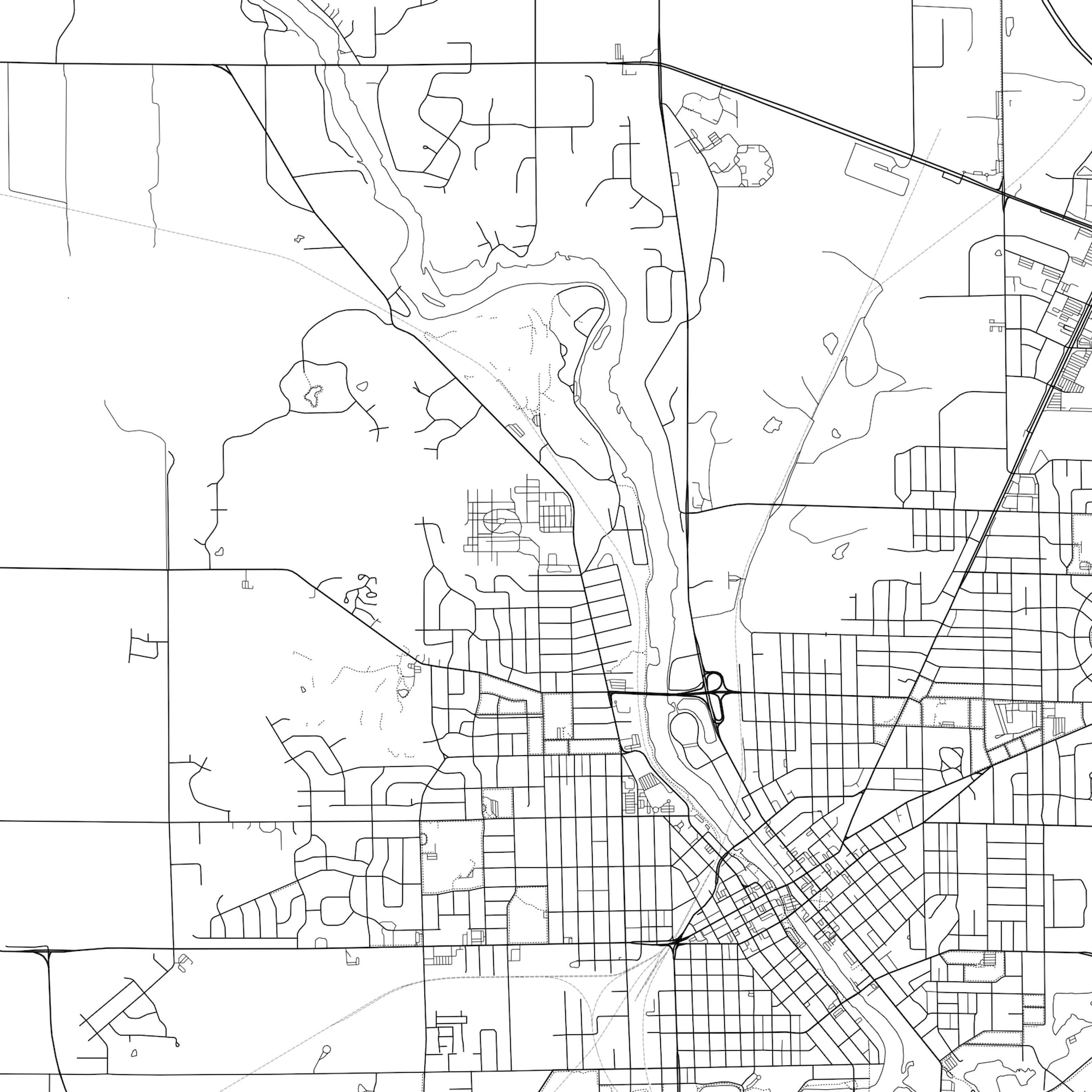 Janesville Map Print Janesville Map Poster Wall Art Wi City Etsy