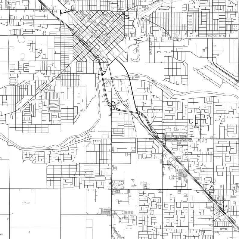 Ceres Map Print, Ceres Map Poster Wall Art, Ca City Map, California ...