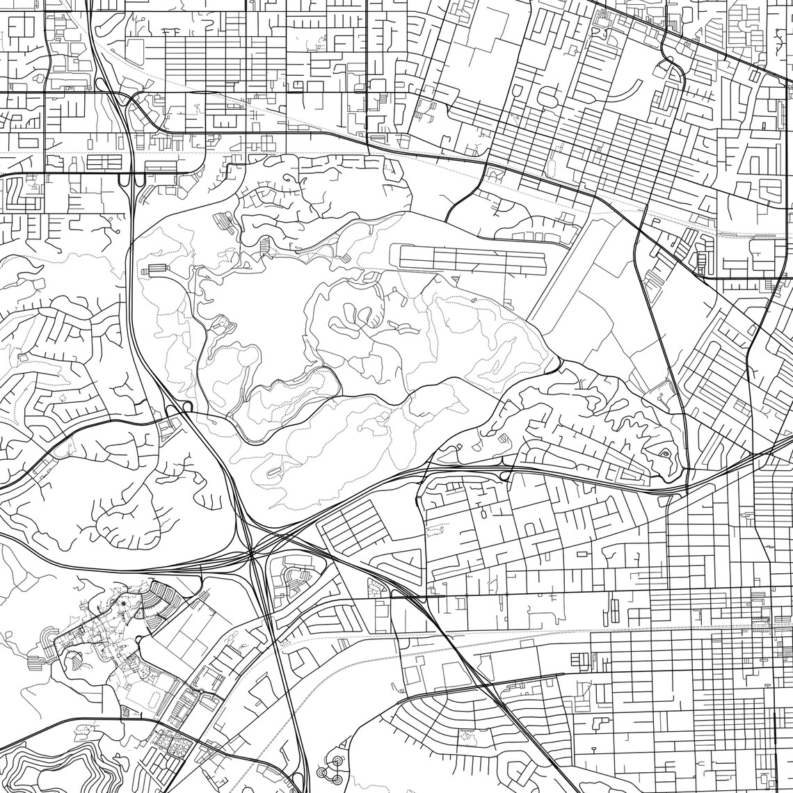 Pomona Map Print Pomona Map Poster Wall Art Ca City Map | Etsy