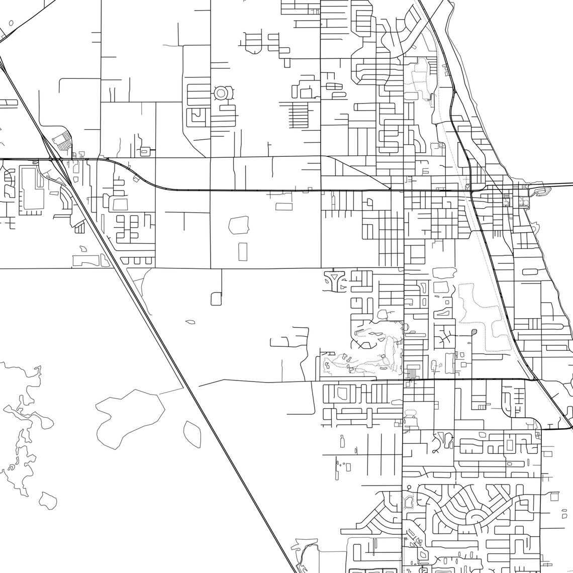 Rockledge Map Print Rockledge Map Poster Wall Art Fl City Etsy