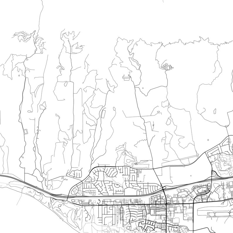 Goleta Map Print Goleta Map Poster Wall Art Ca City Map Etsy