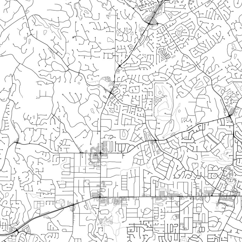 Ballwin Map Print Ballwin Map Poster Wall Art Mo City Map  Etsy