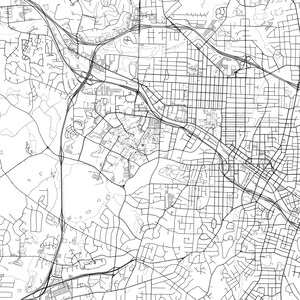 Durham Map Print, Durham Map Poster Wall Art, Nc City Map, North Carolina Print Street Map Decor ...