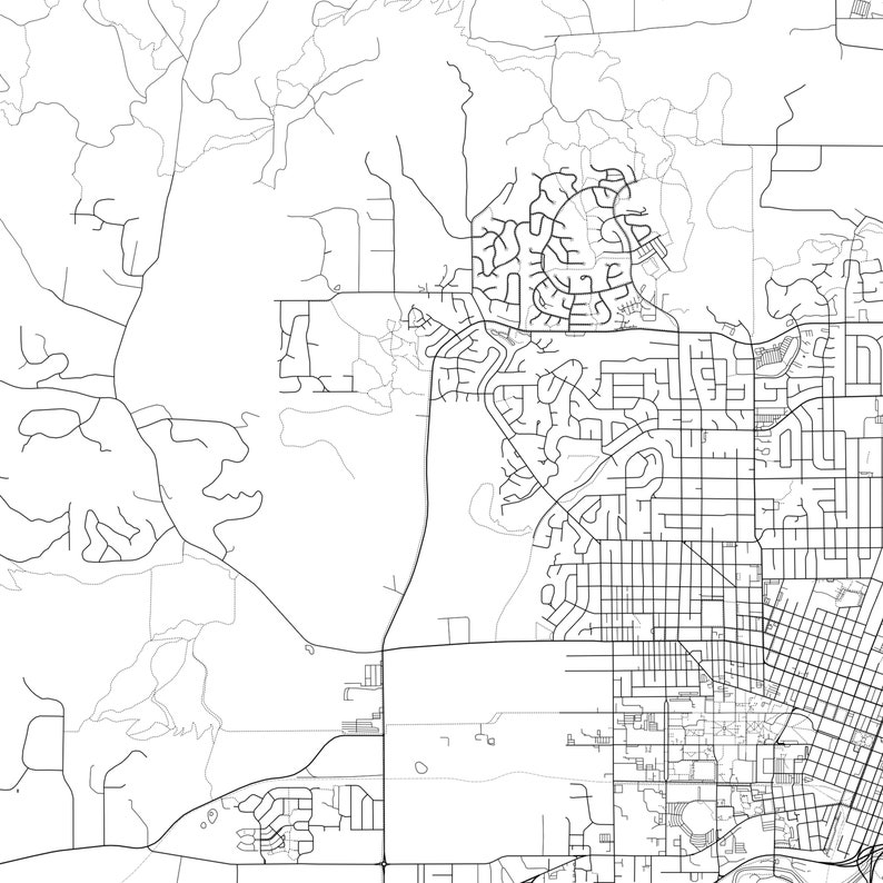 Corvallis Map Print Corvallis Map Poster Wall Art Or City  Etsy