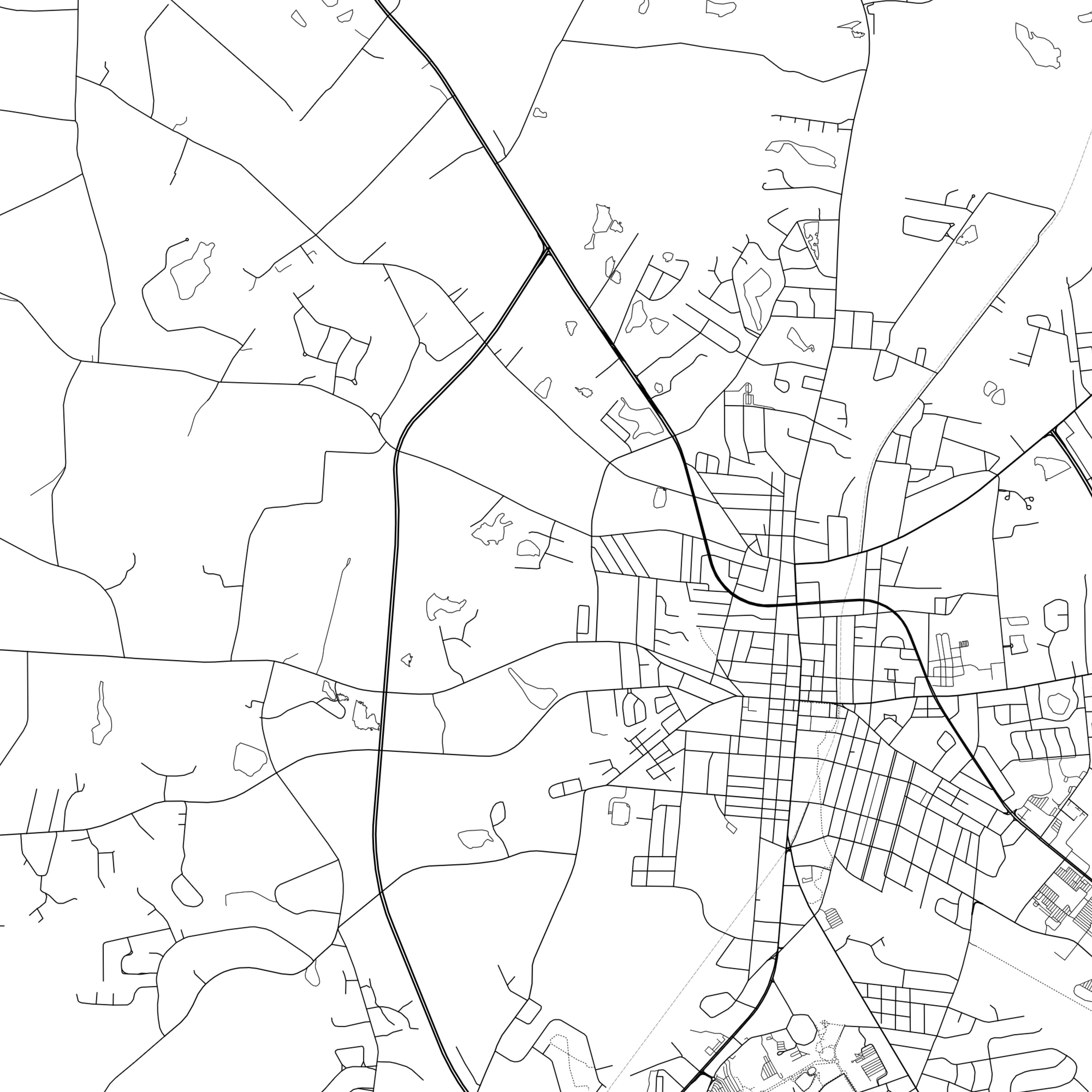 Statesboro Map Print Statesboro Map Poster Wall Art Ga City  Etsy
