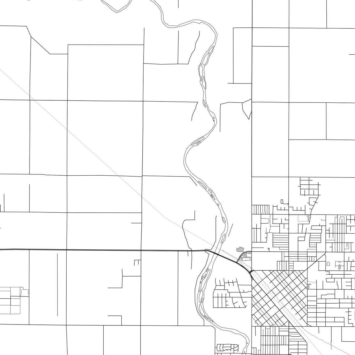 Reedley Map Print Reedley Map Poster Wall Art Ca City Map Etsy