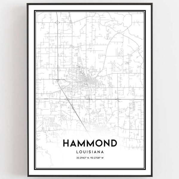 Hammond Map Etsy