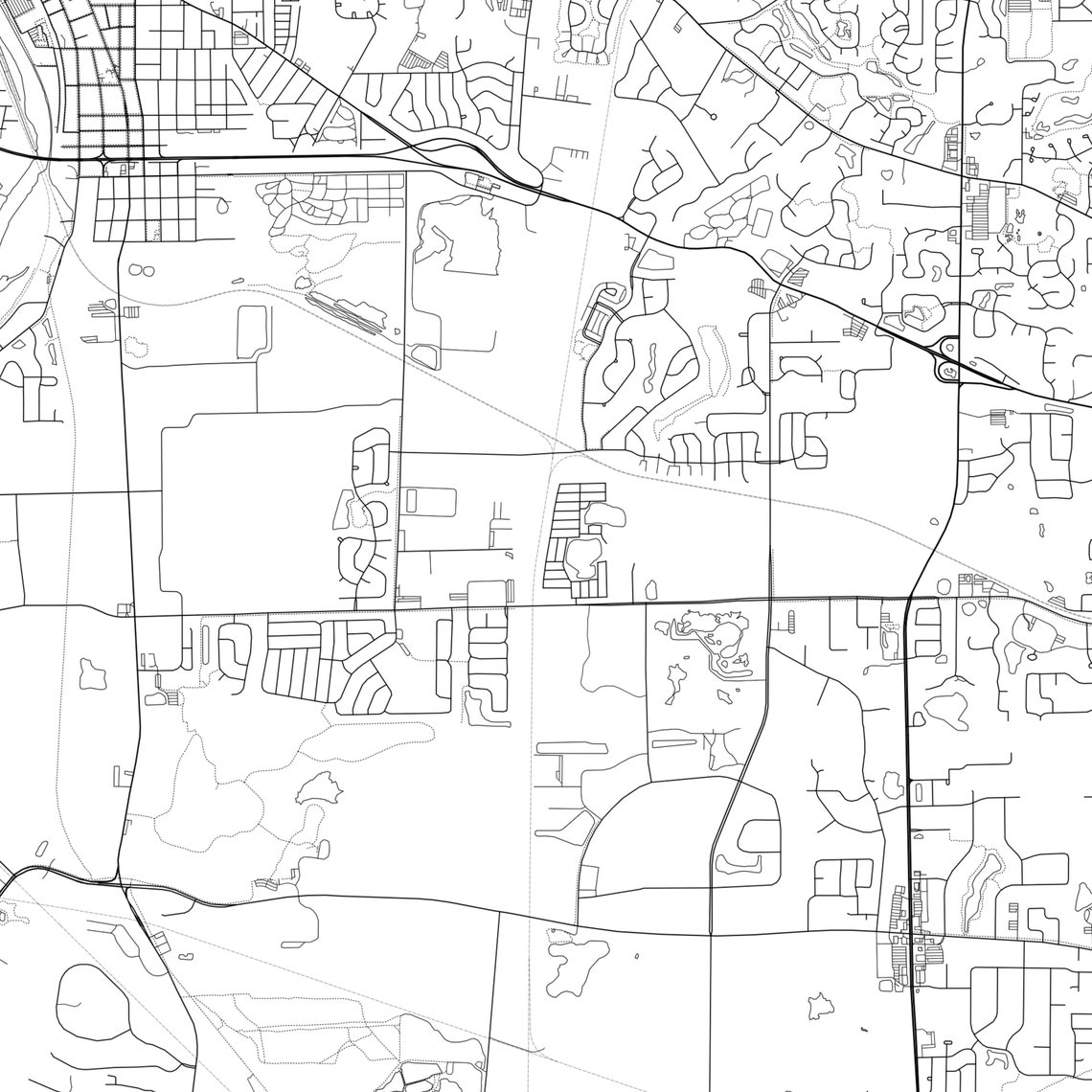 Bartlett Map Print Bartlett Map Poster Wall Art Il City Etsy