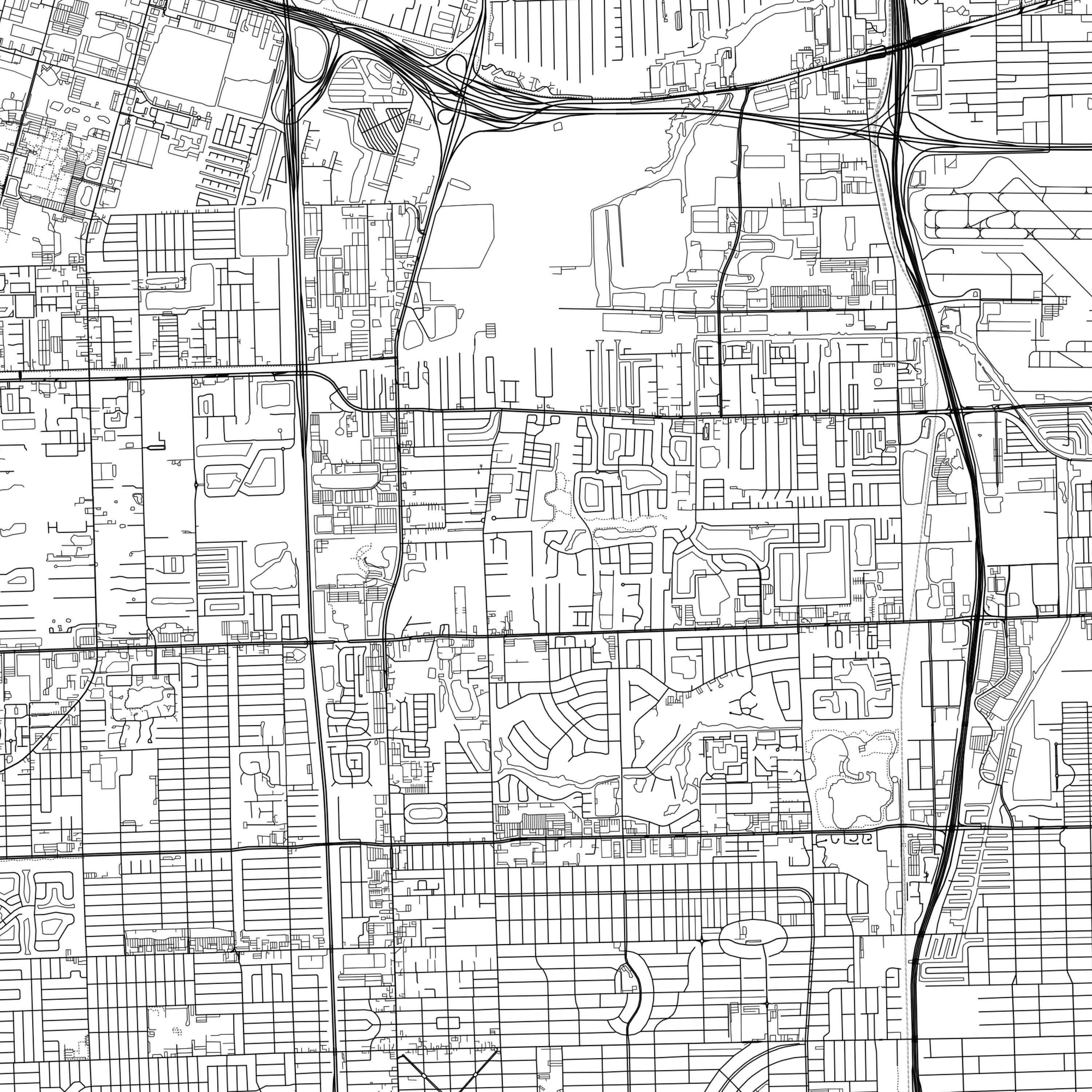 Hollywood Map Print Hollywood Map Poster Wall Art Fl City | Etsy New