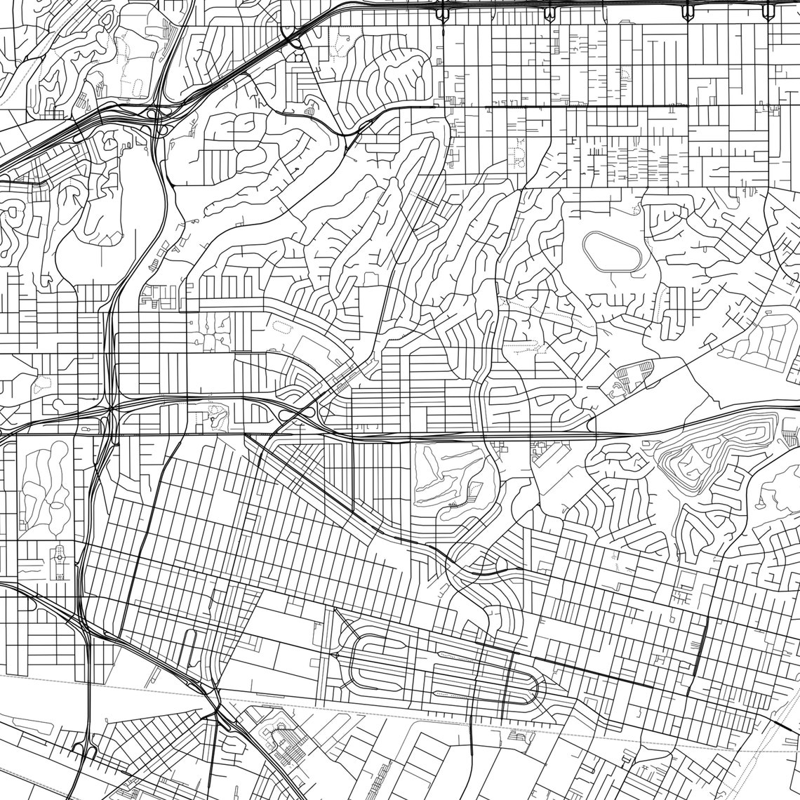 Montebello Map Print Montebello Map Poster Wall Art Ca City Etsy UK