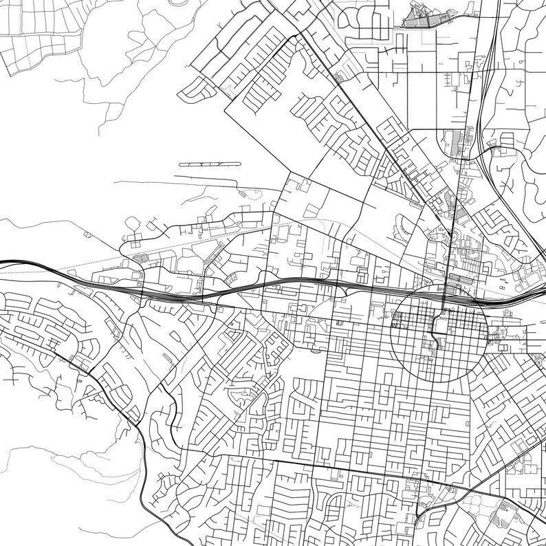 Corena Map Corona Map Print, Corona Map Poster Wall Art, Ca City Map, California ...