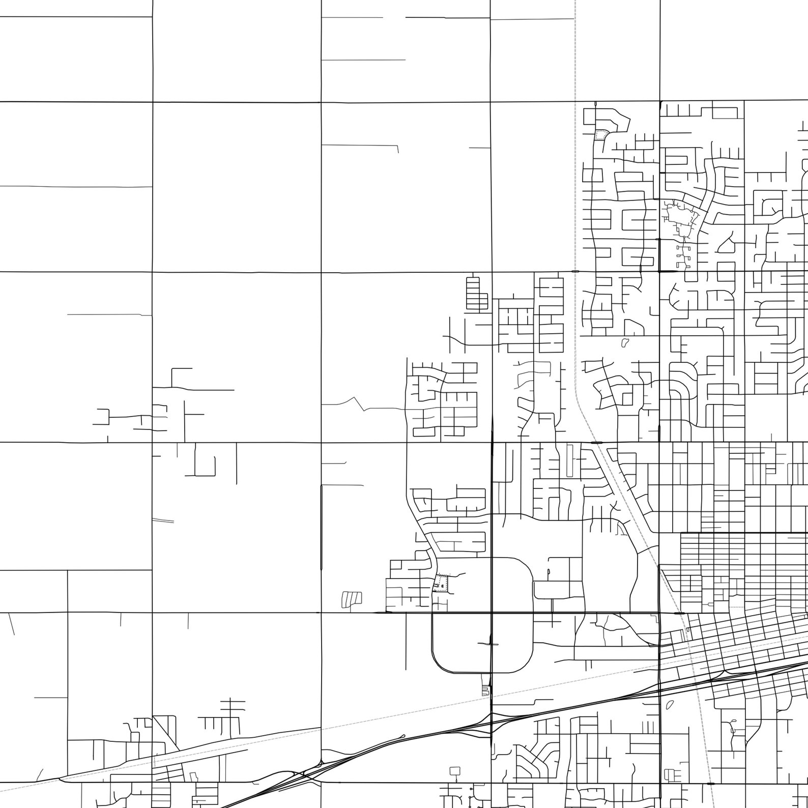 Hanford Map Print Hanford Map Poster Wall Art Ca City Map Etsy