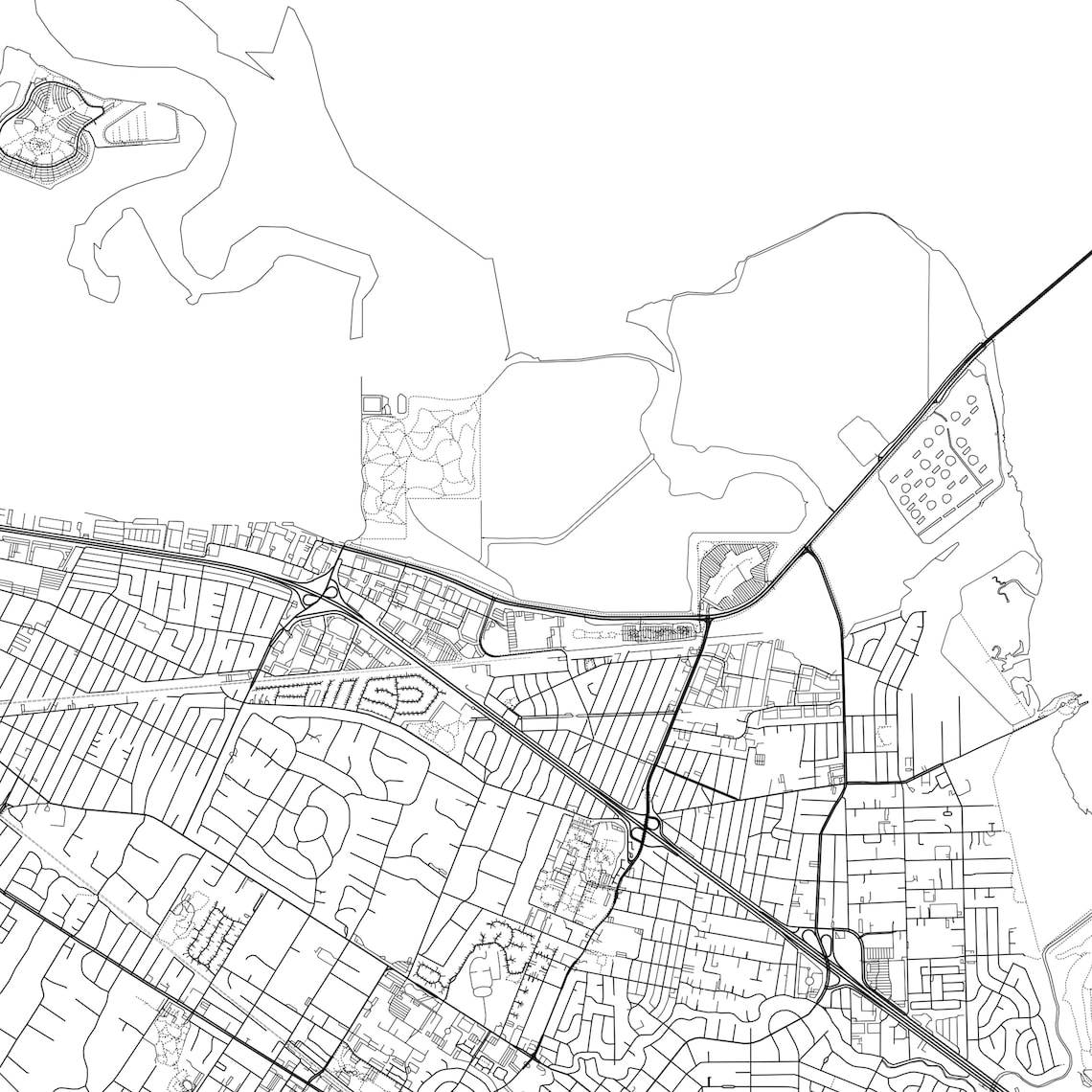 Another Artistic Map Print of East Palo Alto