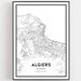 Algiers Map Print, Algiers Map Poster Wall Art, Algiers City Map ...