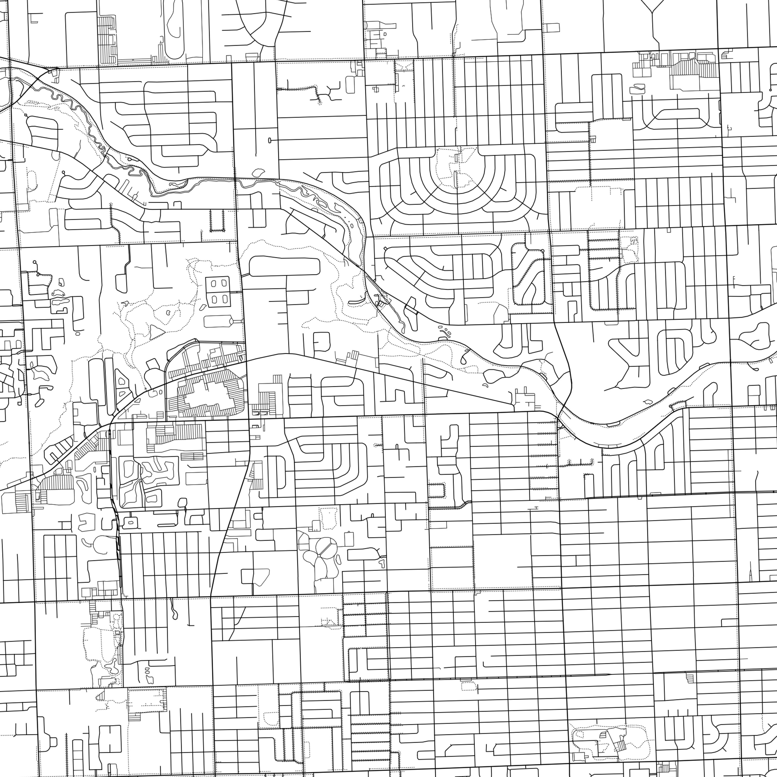 Garden City Map Print Wall Art from Etsy