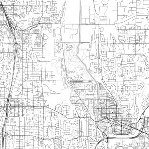 Redmond Map Print, Redmond Map Poster Wall Art, Wa City Map, Washington ...