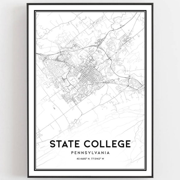 State College Pa Poster Etsy state-college-pa-poster-etsy
