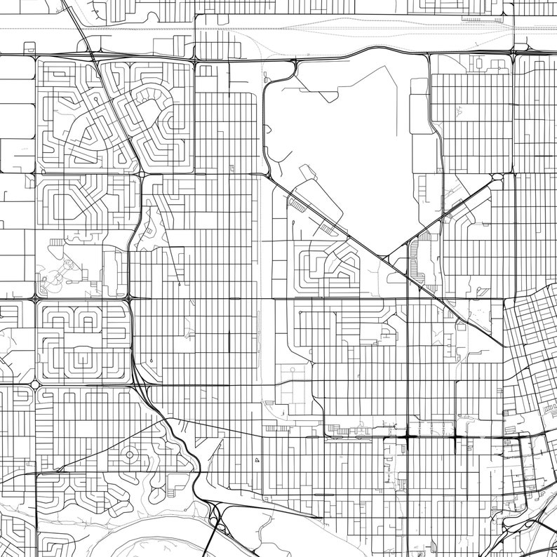 Edmonton Map Print Edmonton Map Poster Wall Art Edmonton Etsy