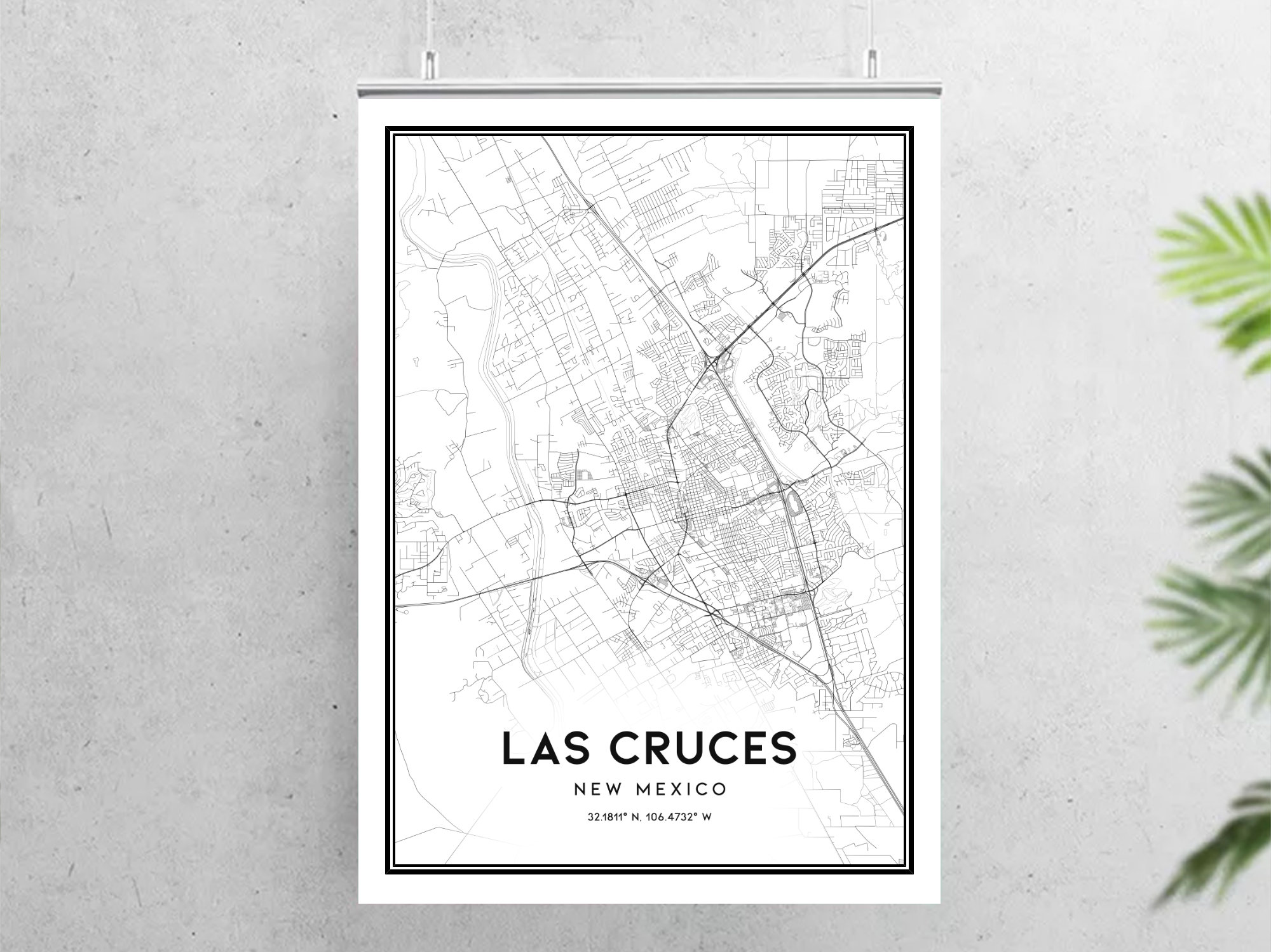 Las Cruces Map Print Las Cruces Map Poster Wall Art Nm City - Etsy