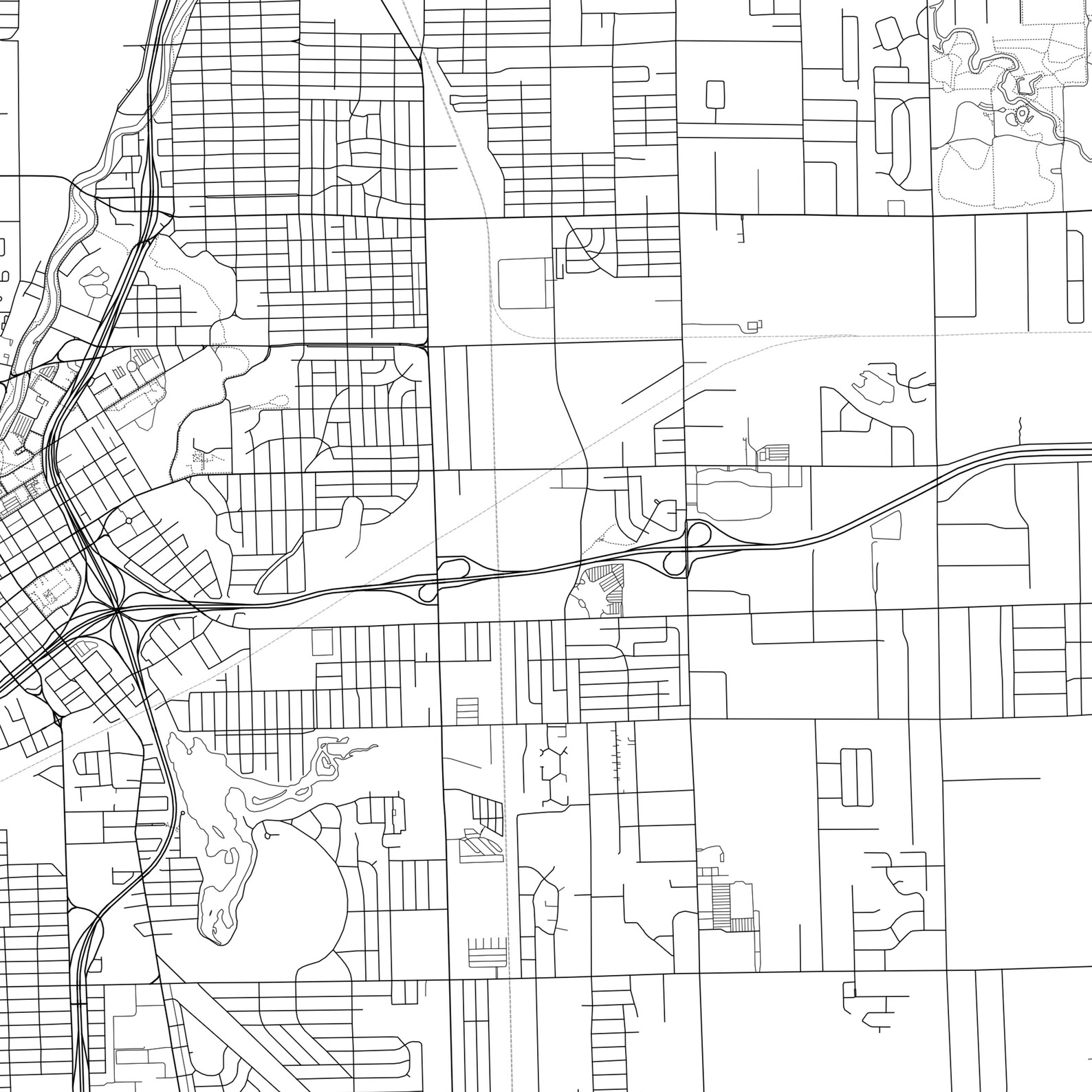 Burton Map Print Burton Map Poster Wall Art Mi City Map | Etsy