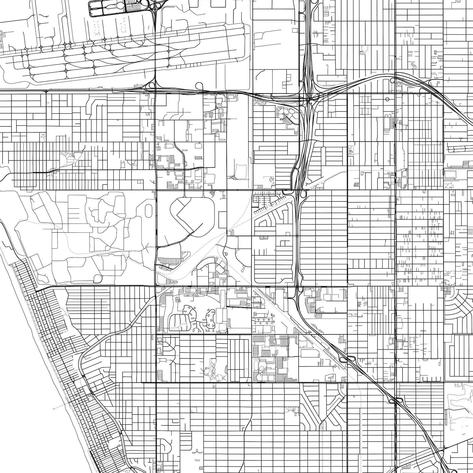 Lawndale Map Print Lawndale Map Poster Wall Art Ca City Map - Etsy