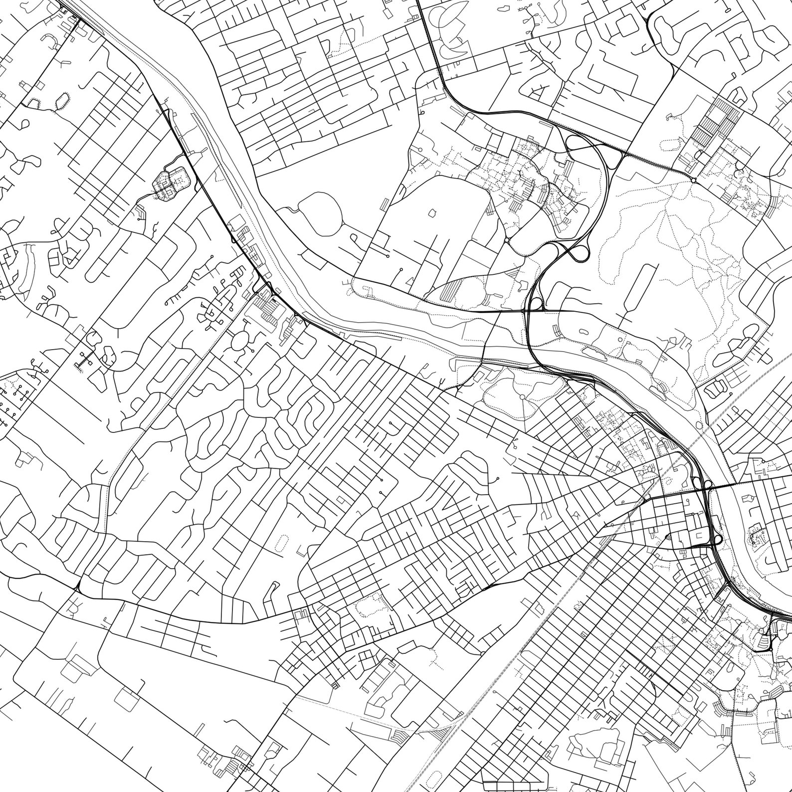 New Brunswick Map Print New Brunswick Map Poster Wall Art Nj - Etsy