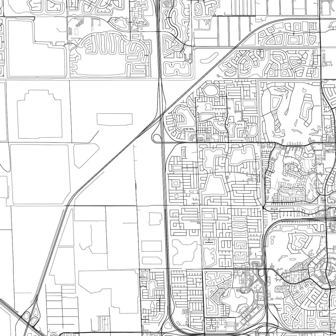 Miami Lakes Map Print Miami Lakes Map Poster Wall Art Fl - Etsy UK