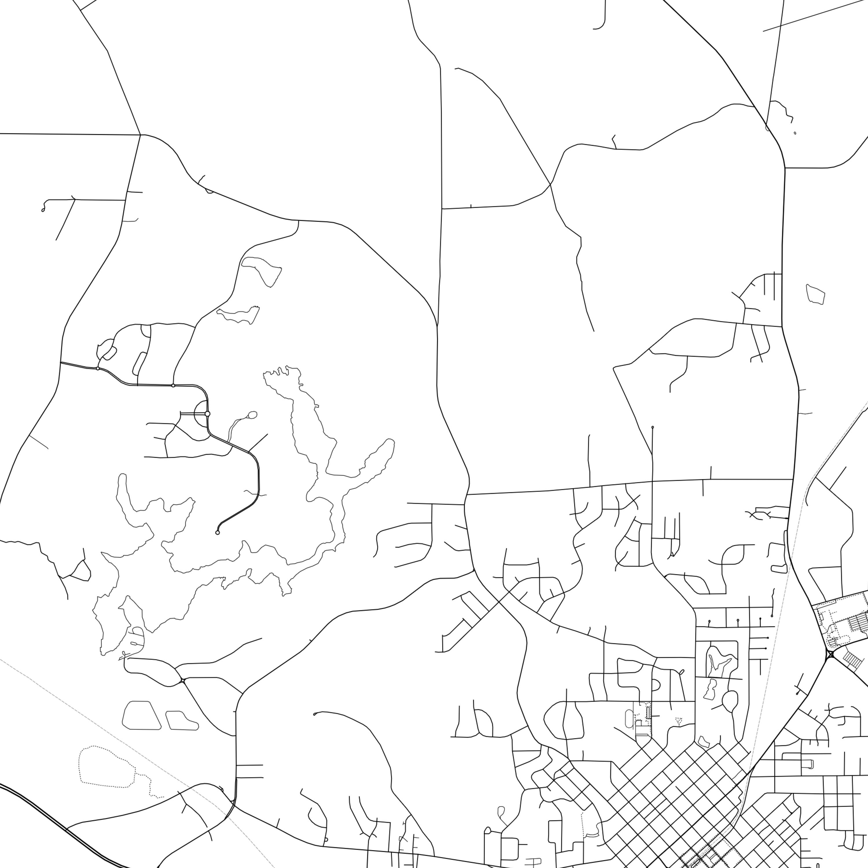 Opelika Map Print Opelika Map Poster Wall Art Al City Map Etsy